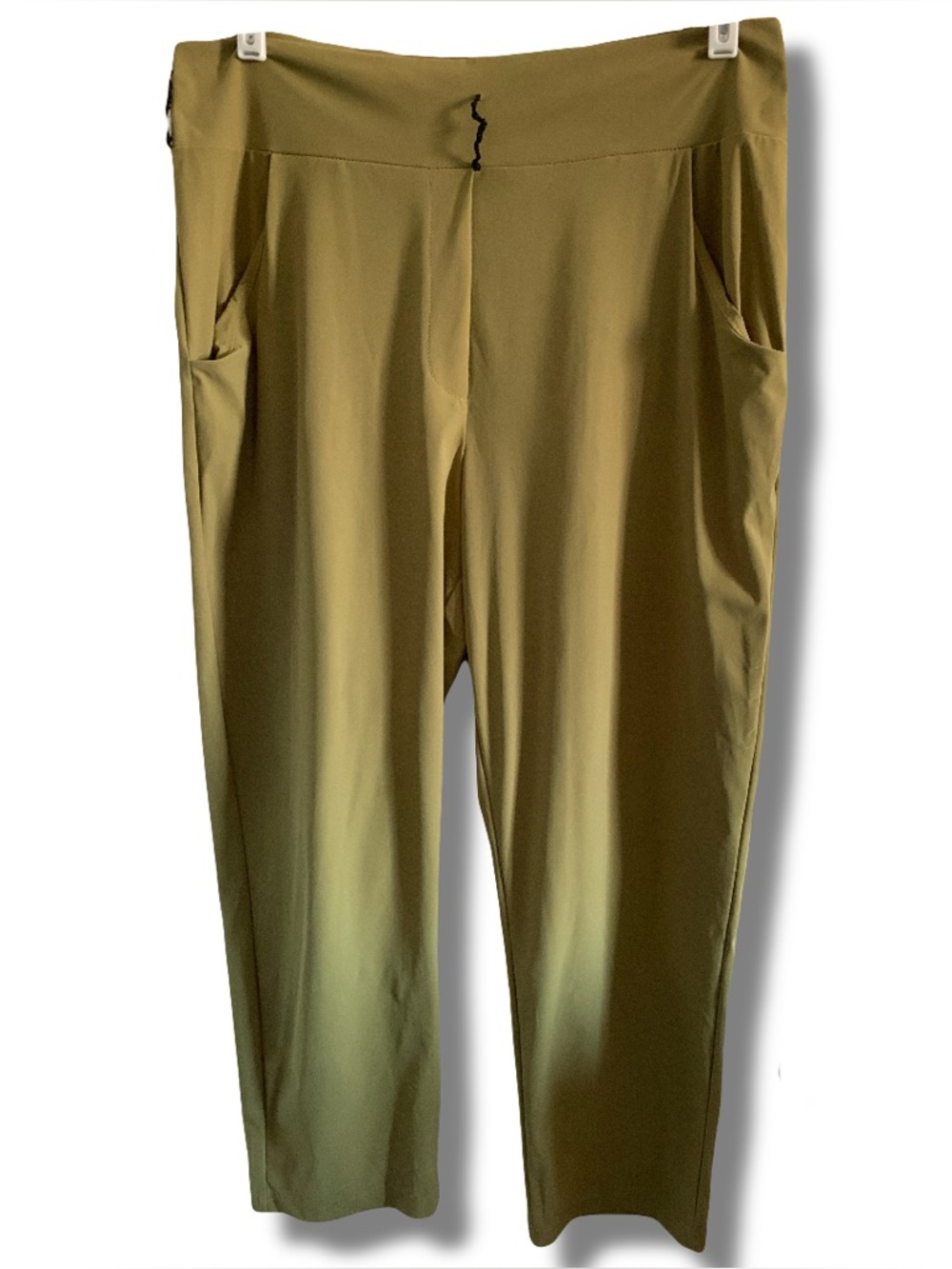 LIKE NEW Sarah Pacini Green Cropped Trousers Size Medium Made in Italy